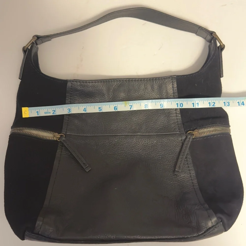 American‎ Company Elegant Black Large Leather Suede Hobo Bag